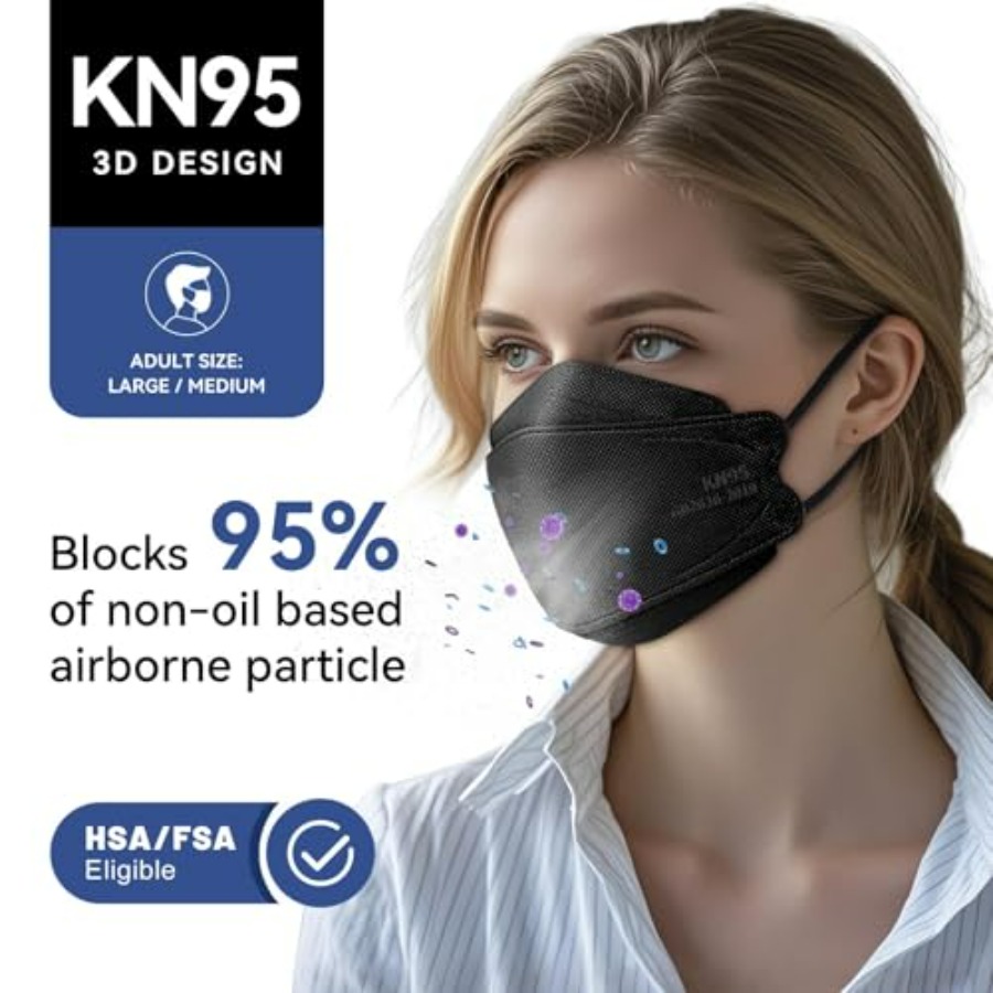 KN95 Face Mask Disposable Adul - Kn95 Respirator Mask ulasan dan harga