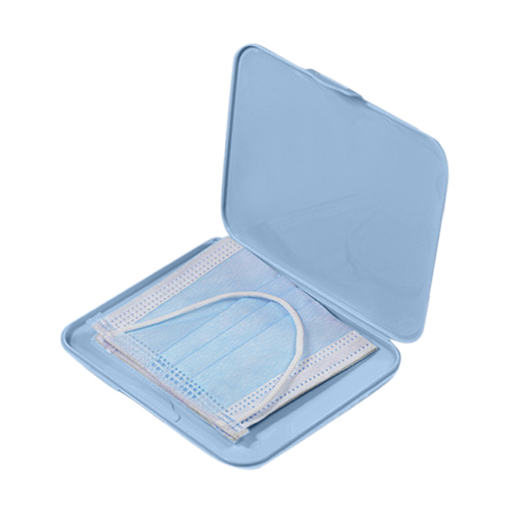 Pink Mask Cover Green Box Mask - Face Mask Storage Box ulasan dan harga