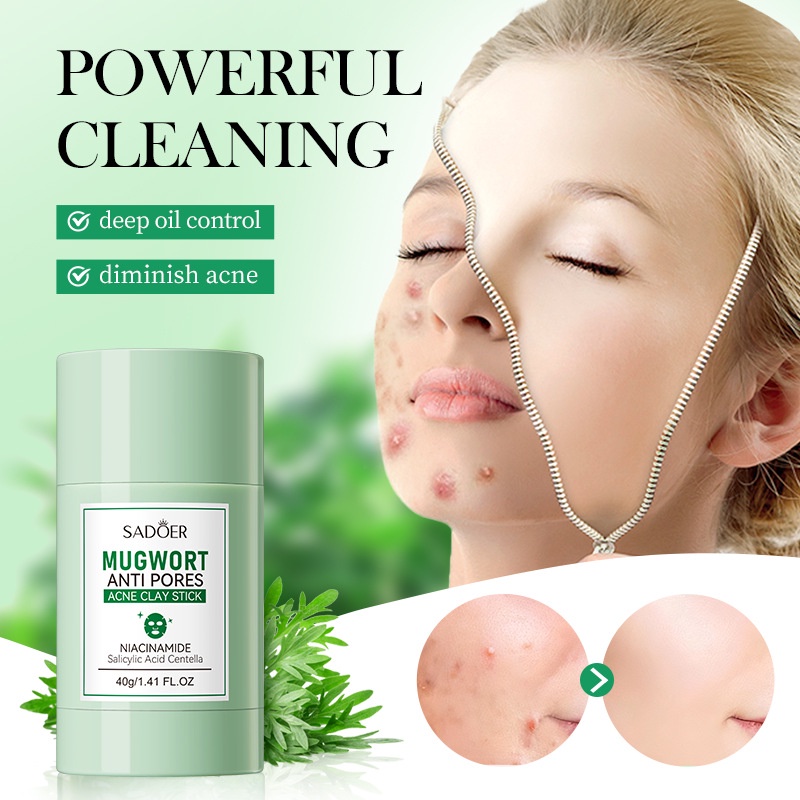 Mugwort Clay Stick Anti-Acne C - Dust Mask Construction ulasan dan harga