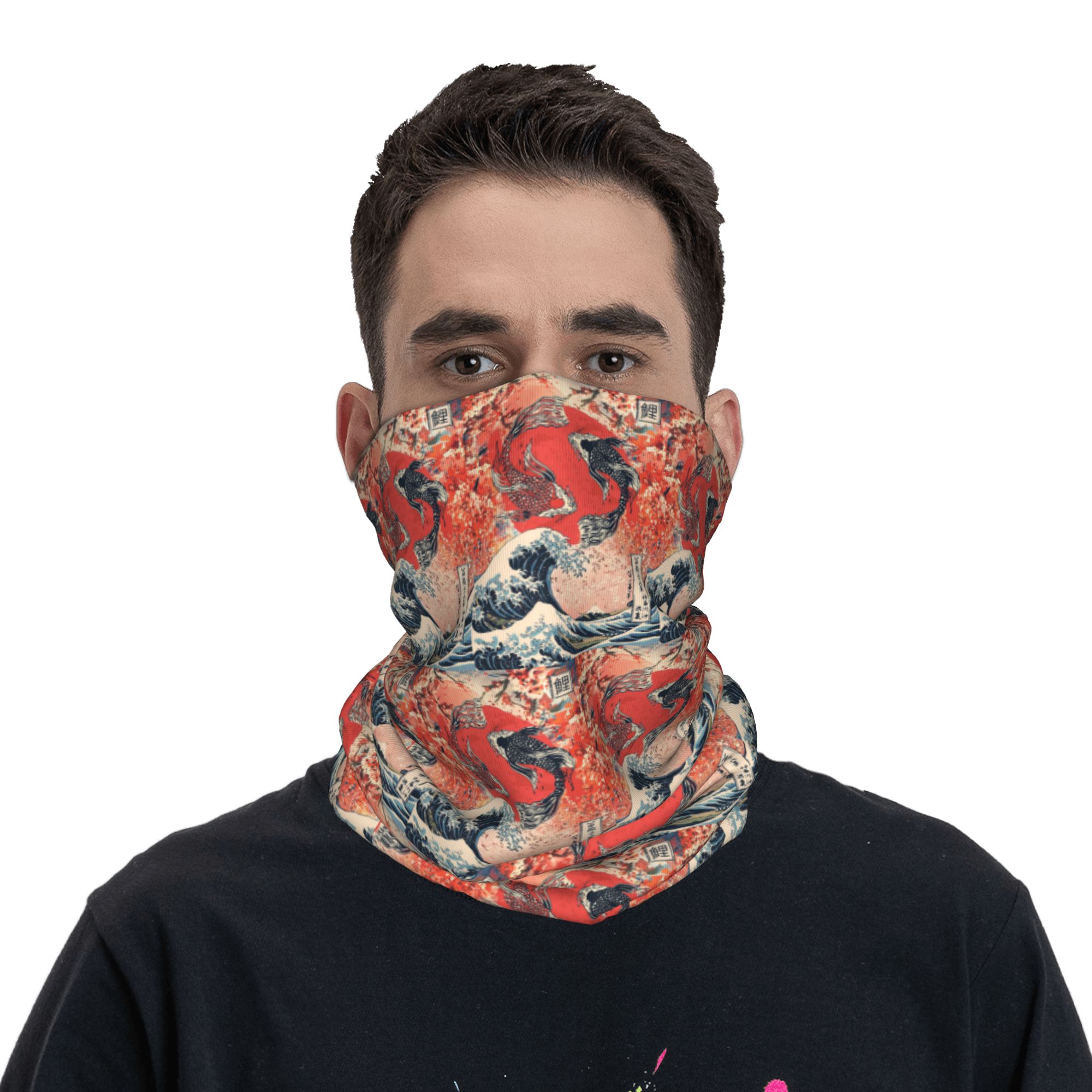 Koi Fish and Great Wave off Ka - Sports Mask Breathable ulasan dan harga