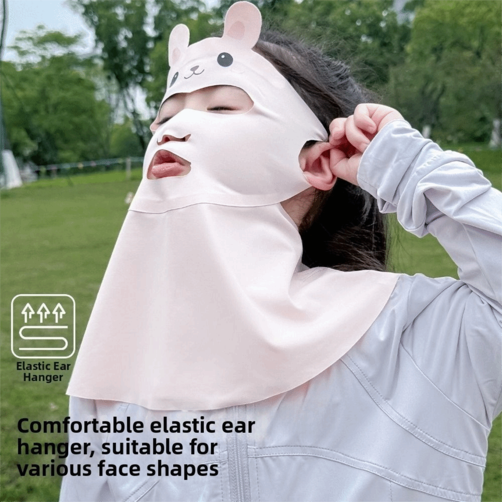 Rabbit Design Kids Sun Protect - Kids Face Mask ulasan dan harga