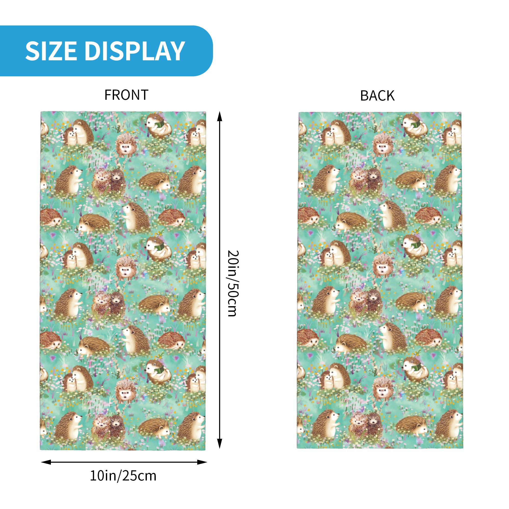 Autumn Hedgehog Spring Floral  - Neck Gaiter Face Cover ulasan dan harga