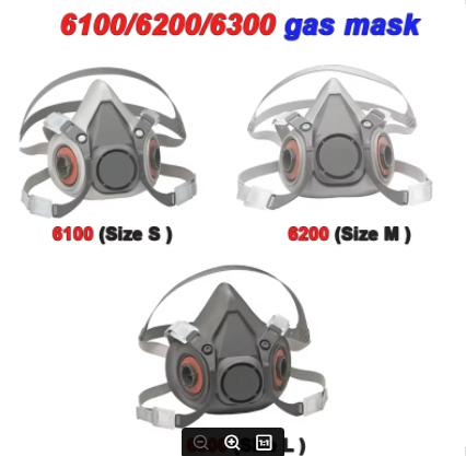 M 6100=S/ 6200=M/ 6300 =L resp - Dust Mask Construction ulasan dan harga
