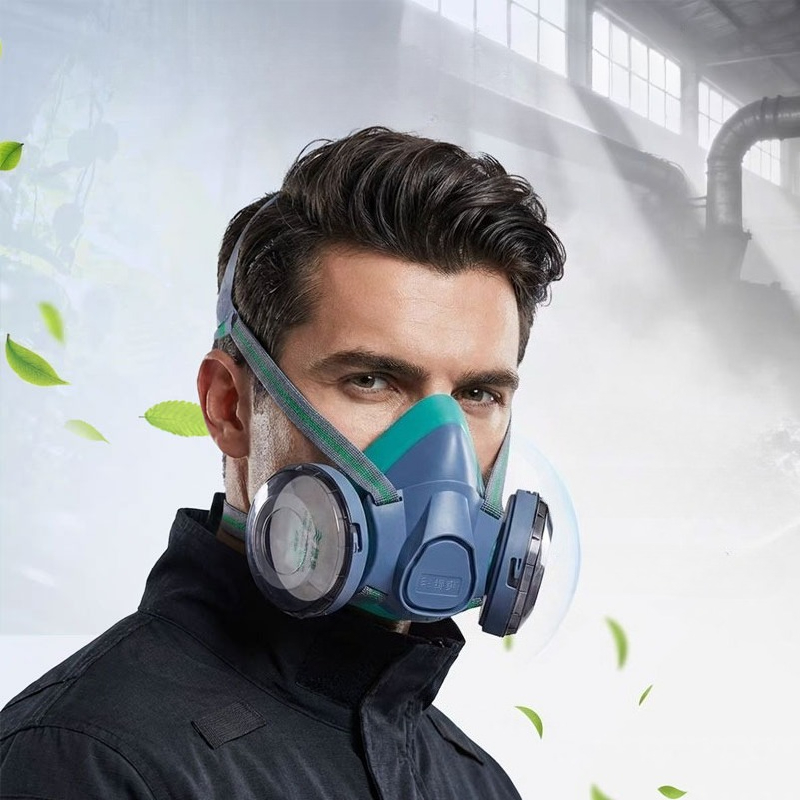 Dual Filter Silicone Half Face - Kn95 Respirator Mask ulasan dan harga