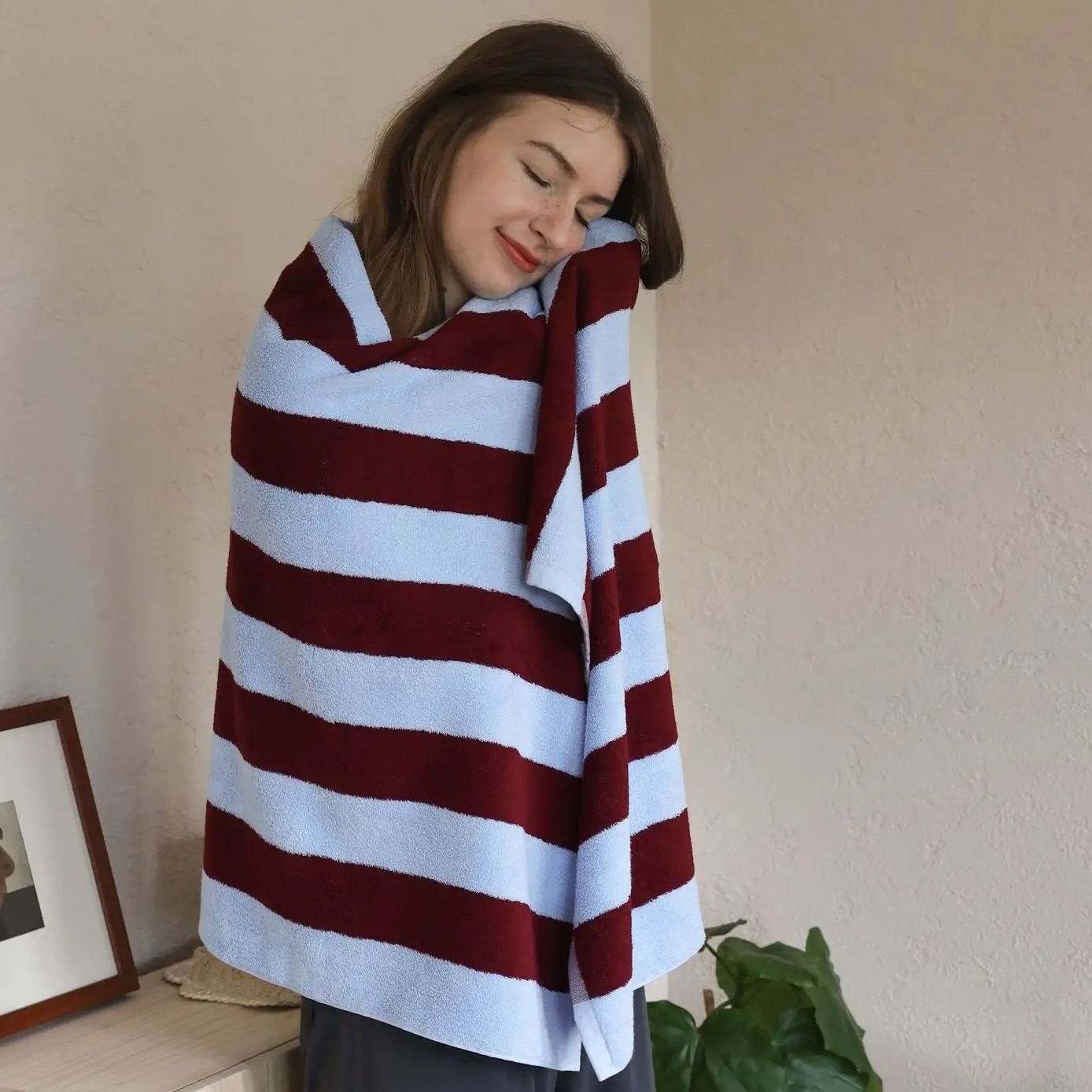 Retro Striped Pure Cotton Towe - Cloth Face Mask Washable ulasan dan harga