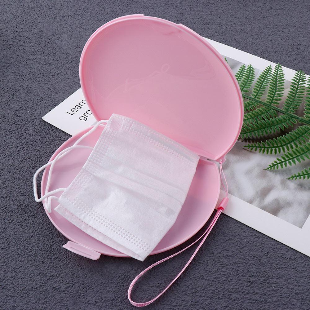 Unisex Portable Semicircle Fac - Face Mask Storage Box ulasan dan harga